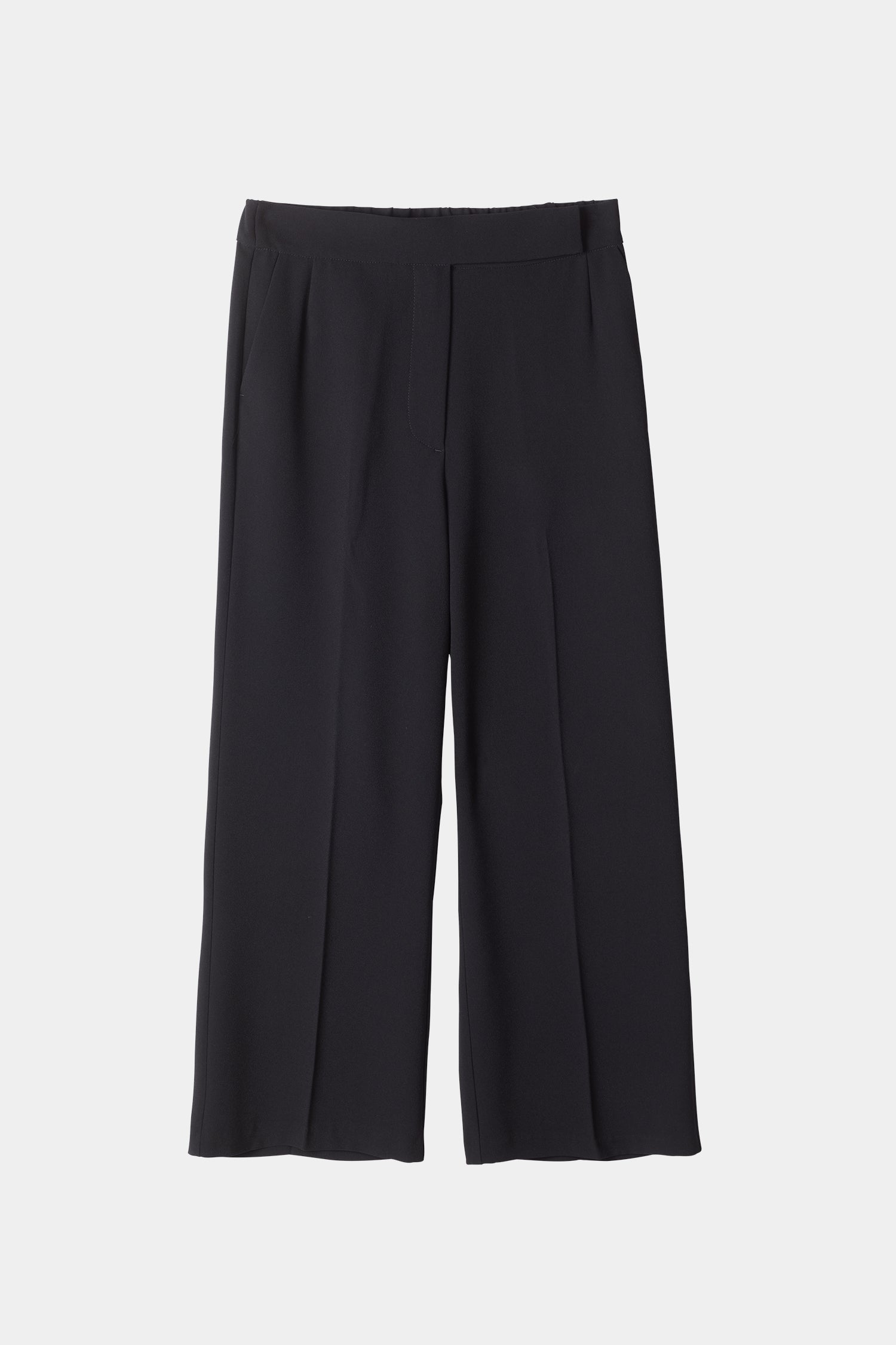 Bonita trousers cropped flared crepe black stylein packshot