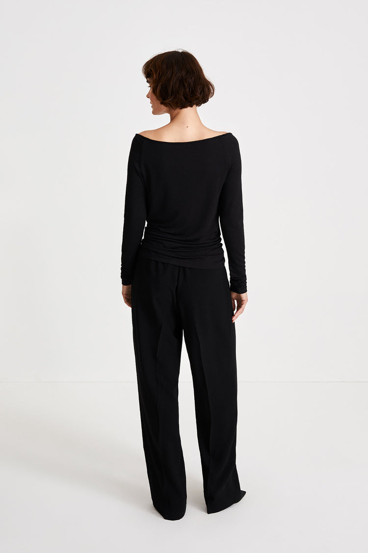 black suit trousers hight waist stylein bore back