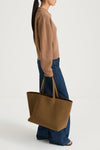 v-neck knitted sweater beige praline stylein harmony side