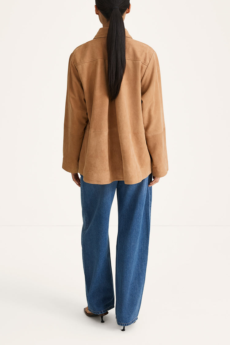 Volterra suede jacket stylein back model image