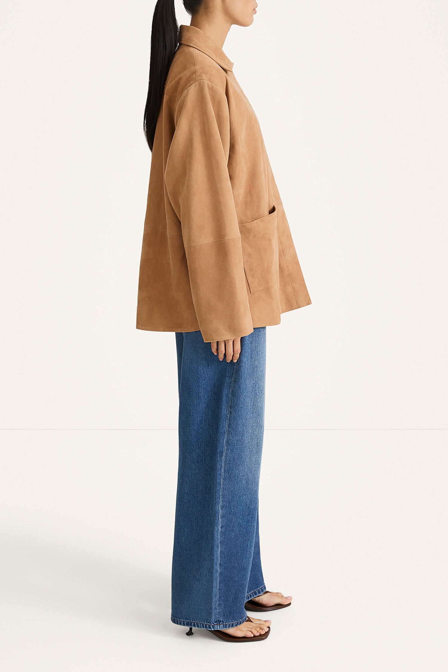 Volterra suede jacket stylein side model image