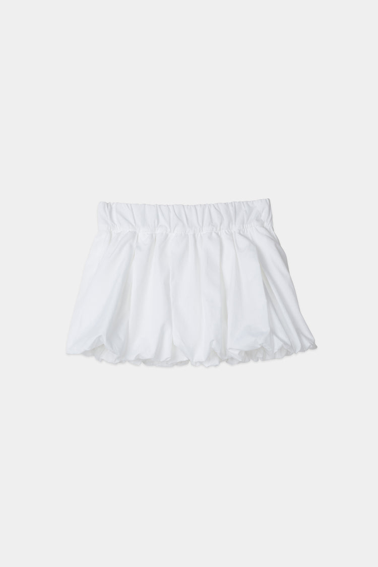 Juzzy skirt mini box pleats voluminous gathered bottom hem white stylein packshot