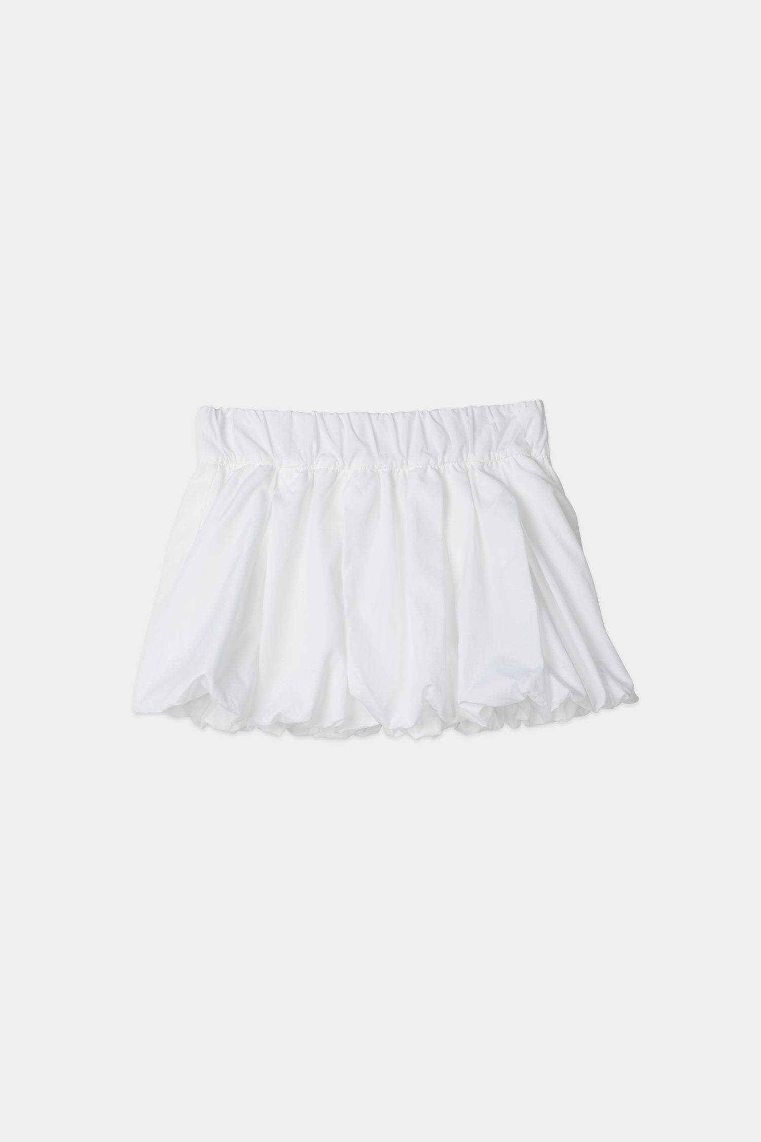 Juzzy skirt mini box pleats voluminous gathered bottom hem white stylein packshot