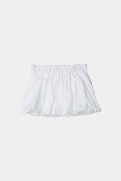 Juzzy skirt mini box pleats voluminous gathered bottom hem white stylein front image
