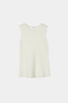 white mohair sleeveless flaired top stylein naya packshot