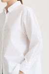 white oversized cotton shirt stylein janis detail