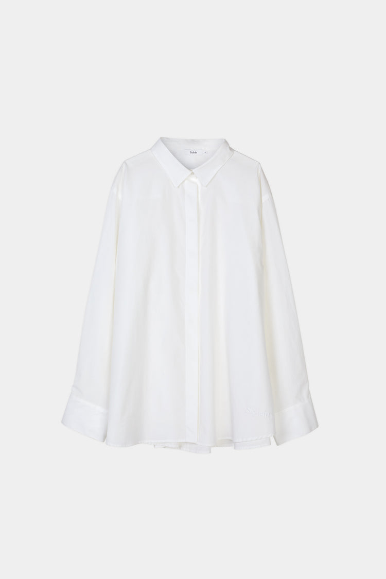 LOOSE FIT COTTON SHIRT - JANIS WHITE