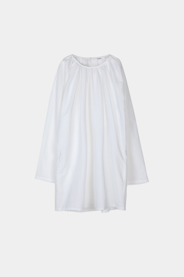 Juni dress short voluminous shape full length sleeves white stylein packshot