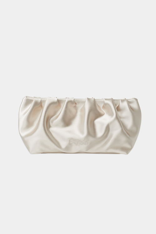 yaelle satin clutch cream stylein