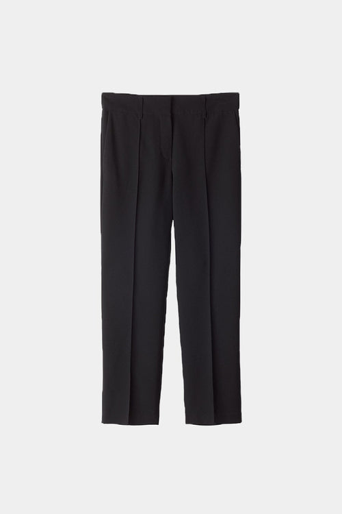 black ankle length suit trousers stylein black front
