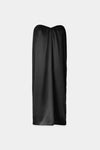 Mele dress midi bandeau heart shaped bust shiny black stylein packshot
