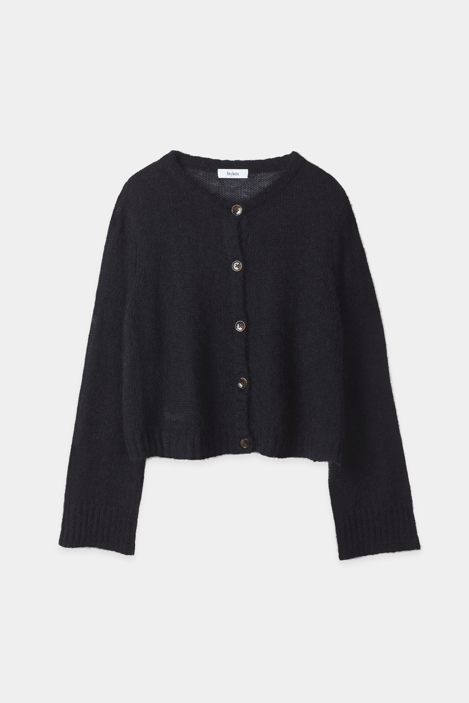 CROPPED ALPACA CARDIGAN - NOA BLACK