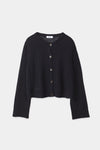 CROPPED ALPACA CARDIGAN - NOA BLACK
