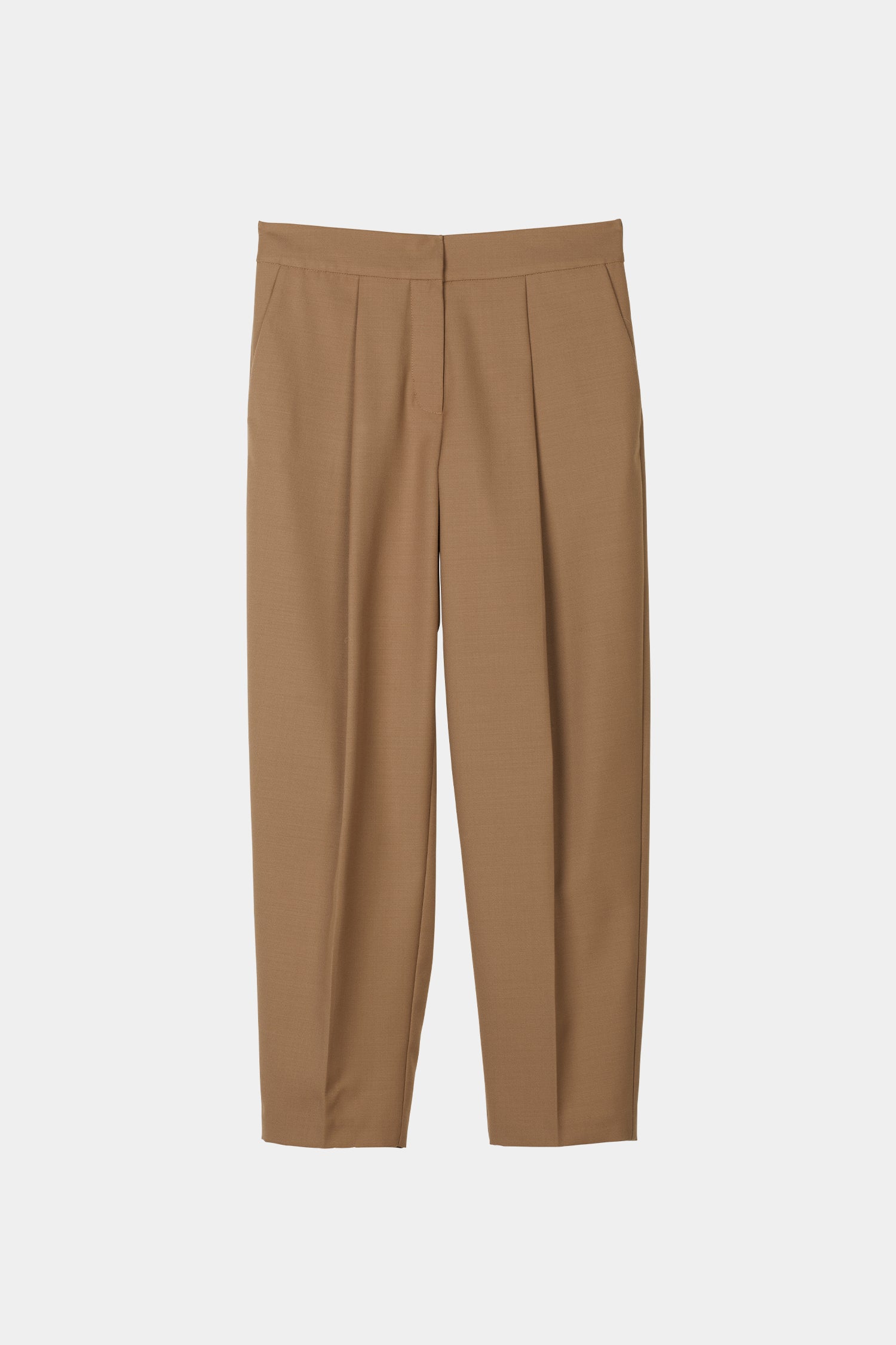 Bosa trousers voluminous cropped wool mix olive stylein packshot