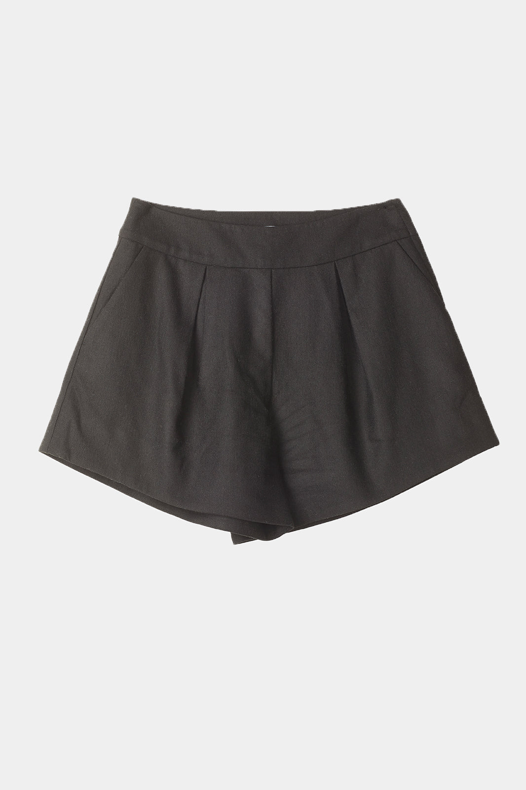 Brienza shorts wool mix high waisted black stylein packshot