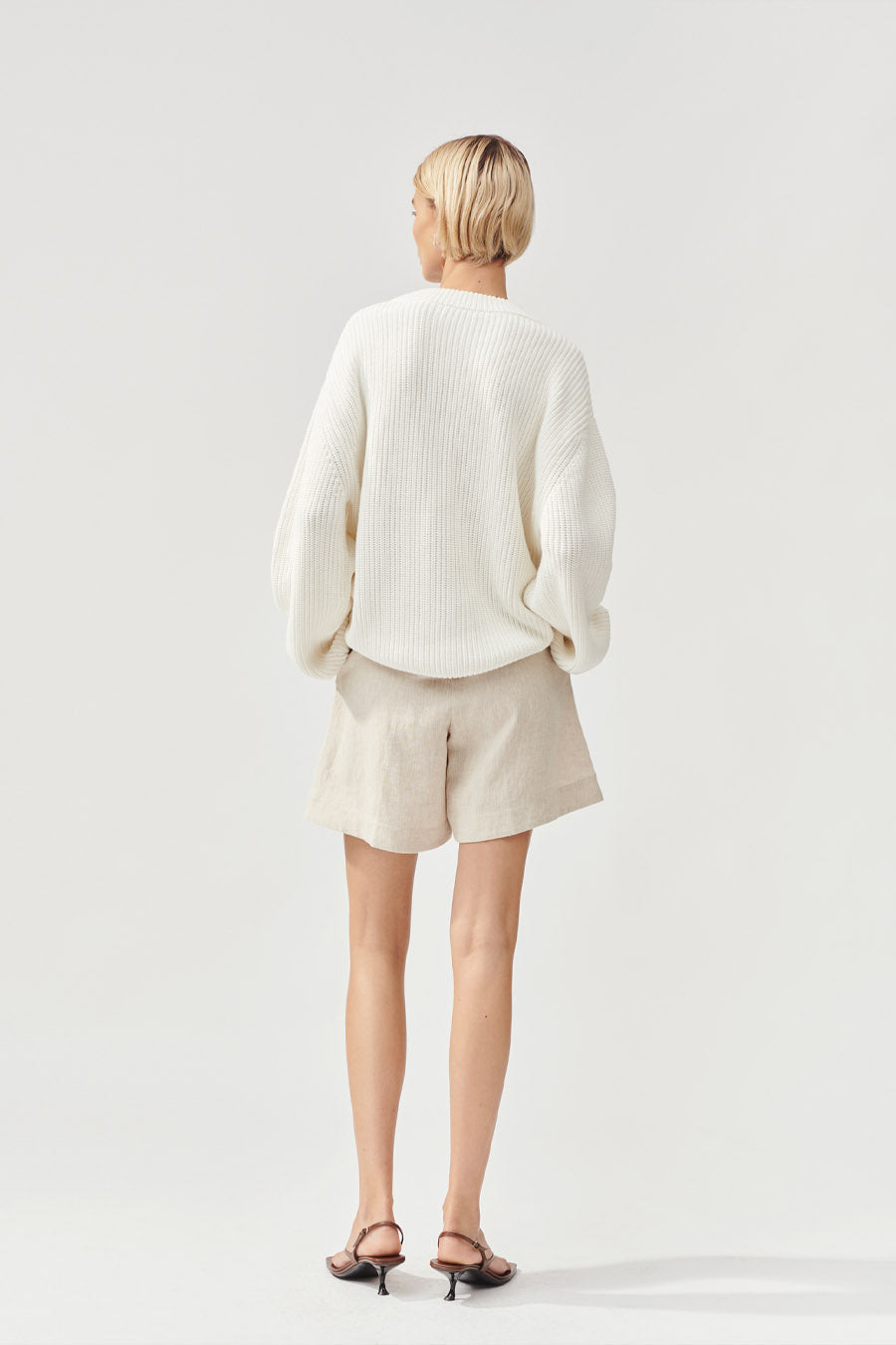 CHUNKY COTTON SWEATER - ALAIR WHITE