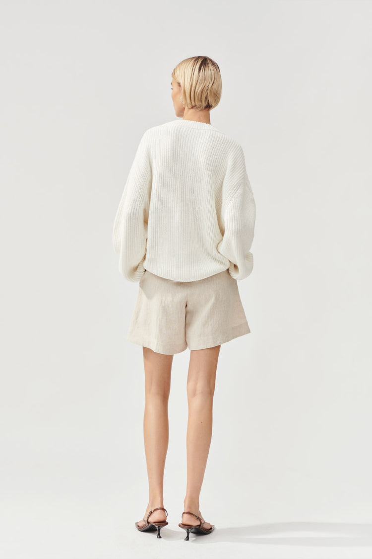 CHUNKY COTTON SWEATER - ALAIR WHITE