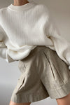 CHUNKY COTTON SWEATER - ALAIR WHITE